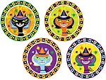 Kitty Witch Halloween Plate Set
